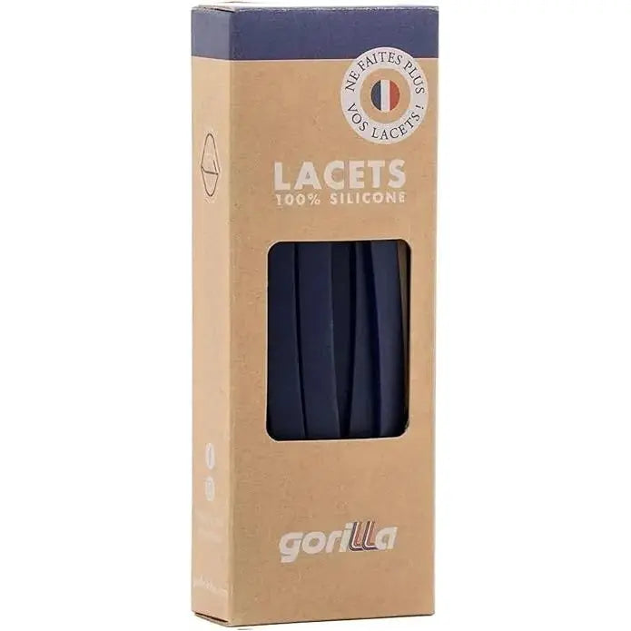Elastische Schnürsenkel Flexibel Ohne Binden Breit Silikon Grand Blue von Gorilla Lacets