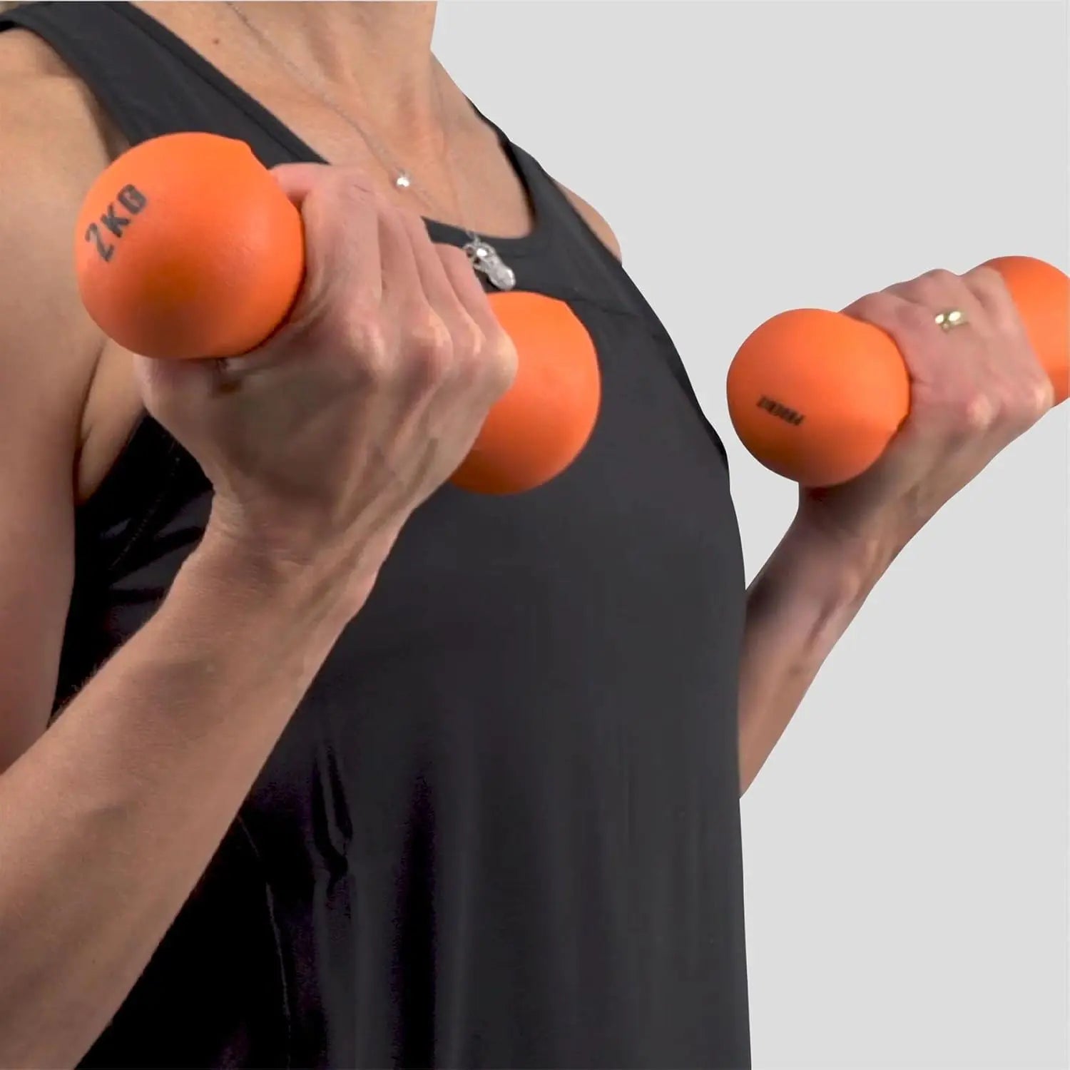 Kurzhantel 2 Kilo Mit Neopren-Beschichtung Orange von Phoenix Fitness