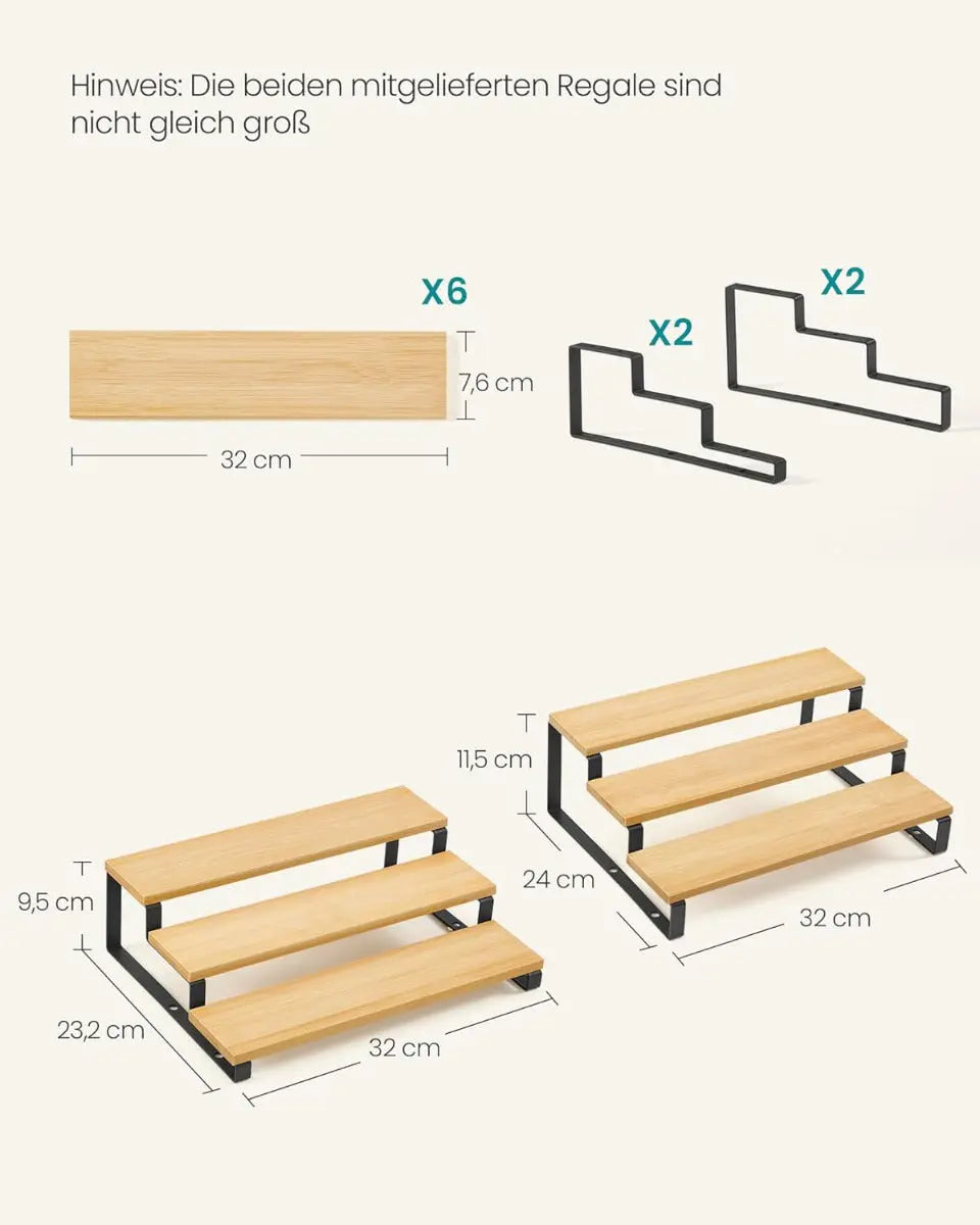 Gewürzregal Küchenregal Küchen-Organizer 2er Set von Songmics