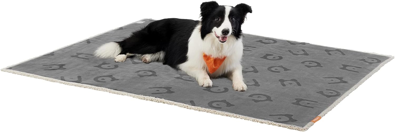 Wasserdichte Hundedecke XL 152x127cm Fleece maschinenwaschbar von Songmics