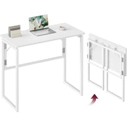 Klappbarer Computertisch Schreibtisch 80x40x74 cm Schneeweiss von Songmics