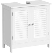 Waschbeckenunterschrank 60x30x60 cm Weiss 2 Türen von Songmics