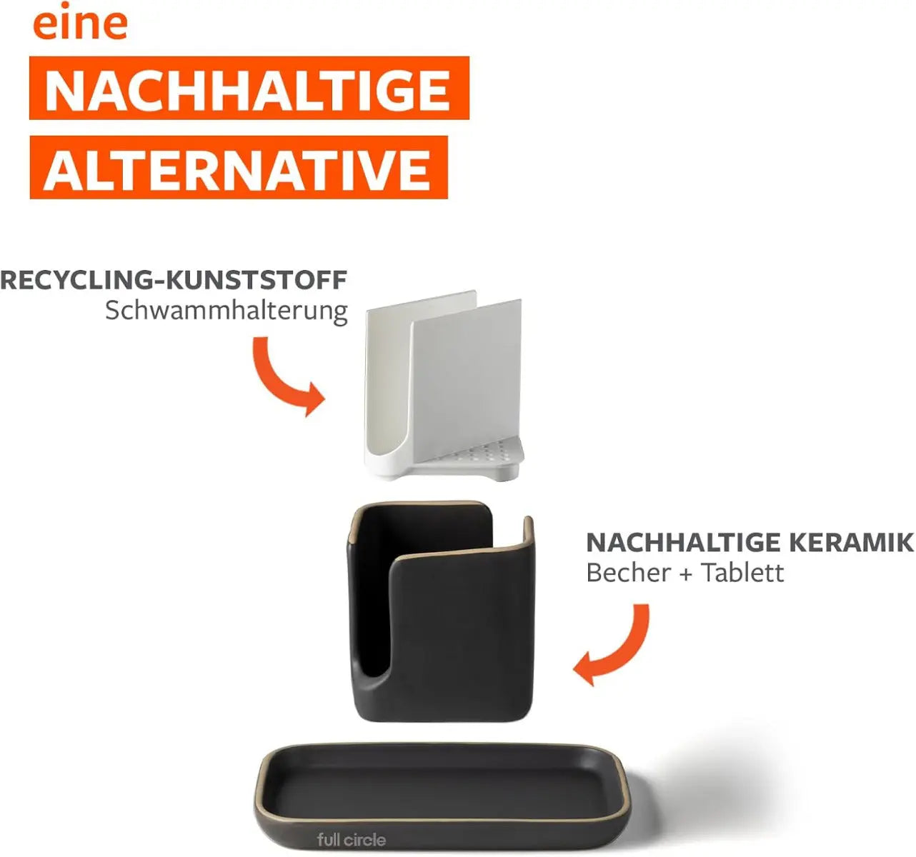 Keramik-Spülbeckenhalter Sink Caddy Stash von full circle