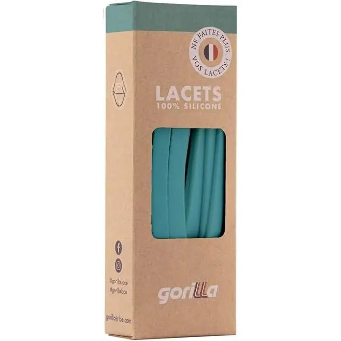 Elastische Schnürsenkel Flexibel Ohne Binden Breit Silikon Mint von Gorilla Lacets