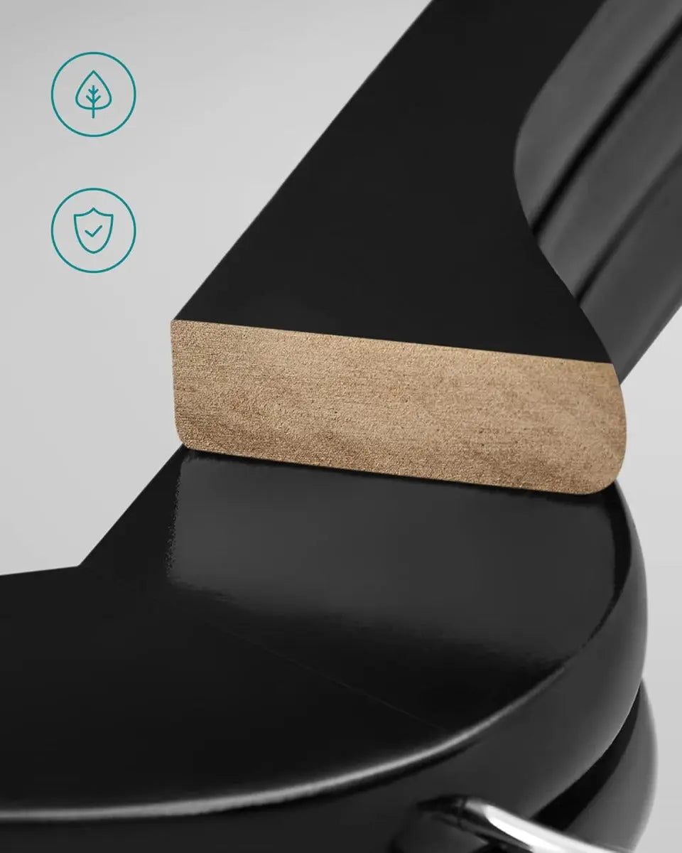 Kleiderbügel Holz 20er Set Einkerbungen im Schulterbereich Schwarz von Songmics