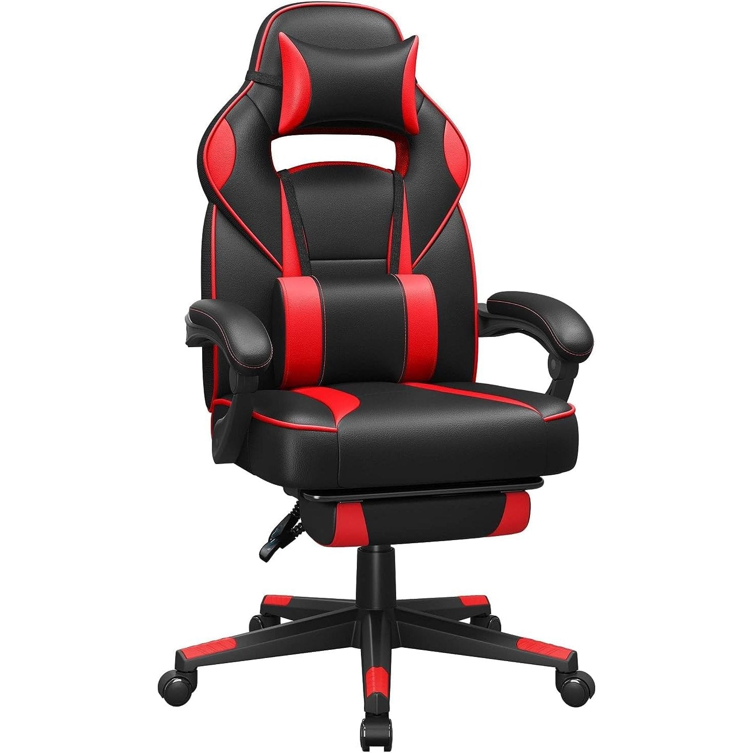 Gaming Stuhl mit Fußstütze und Kopfstütze ergonomisch von Songmics