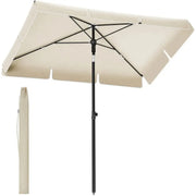Balkonschirm 200x125cm UPF50+ beige von Songmics