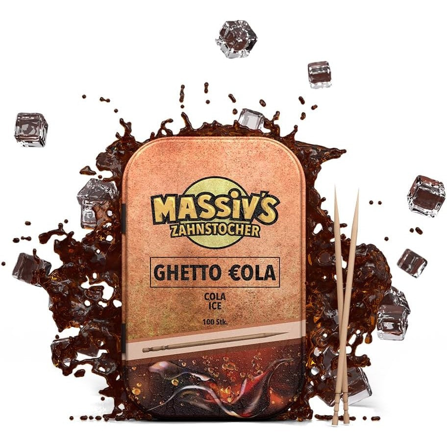 Massiv's Ghetto Cola Zahnstocher mit Geschmack Cola Ice in Metalldose von guteszeug.ch