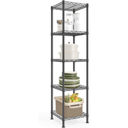 Standregal 5 Ebenen 30x30x121 cm Tintenschwarz von Songmics