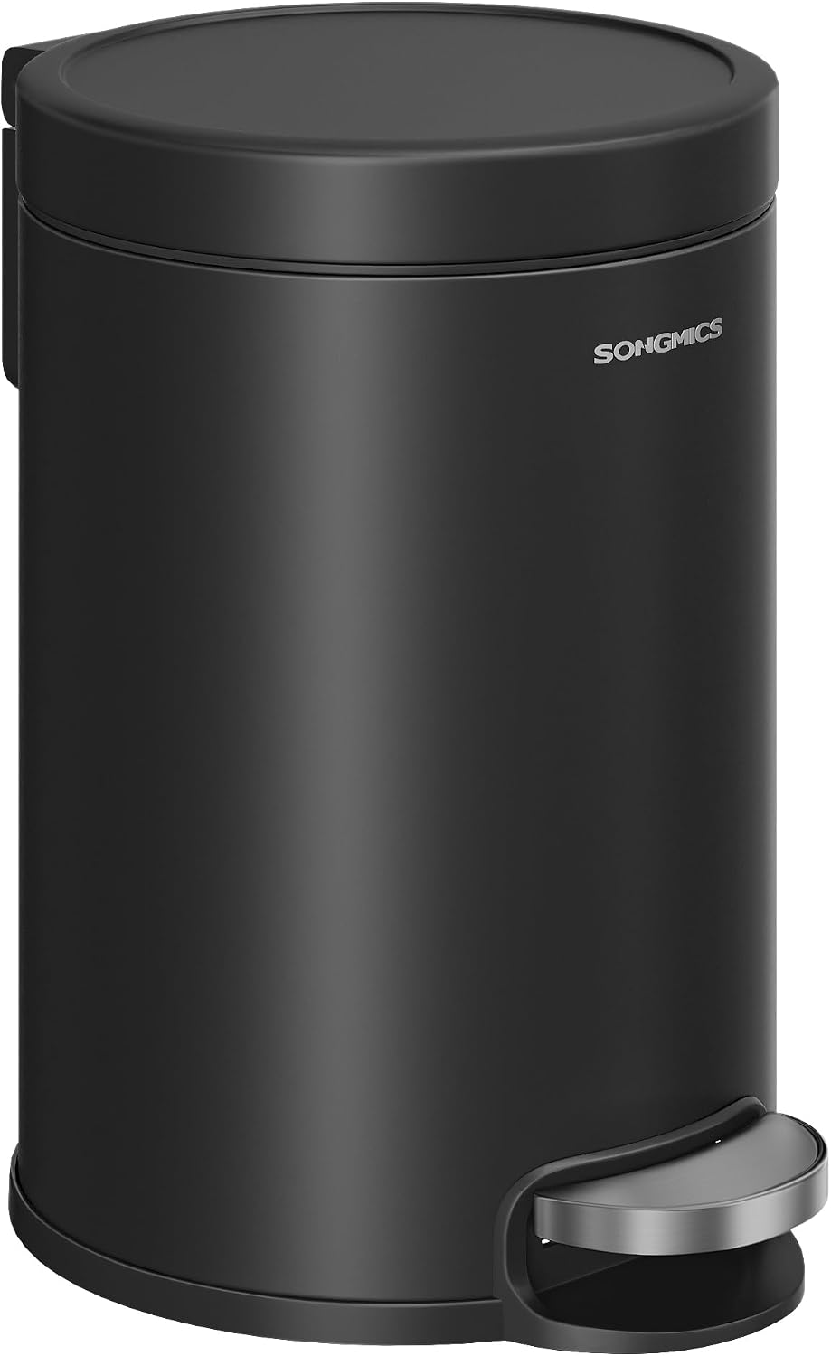 Badezimmereimer 3 l Kosmetikeimer Soft-Close Schwarz von Songmics