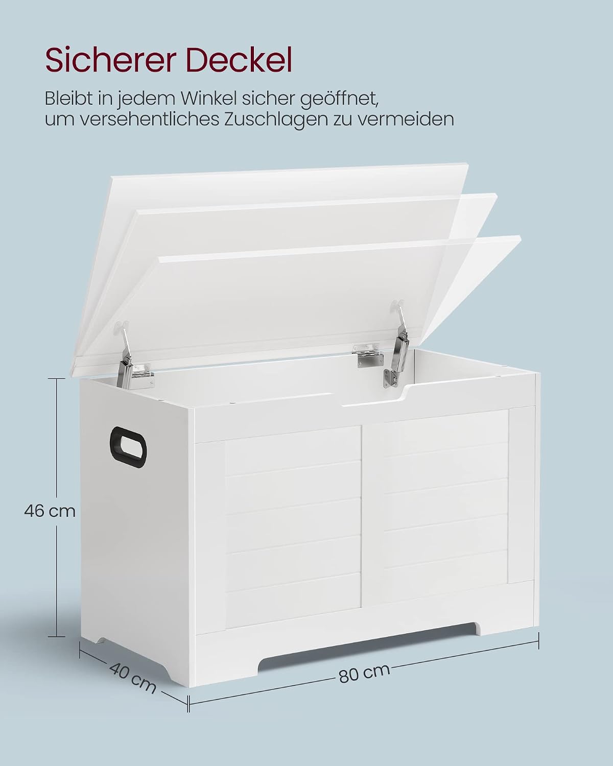 Schuhbank mit Stauraum Sitzbank Landhausstil weiß 80cm von Songmics