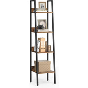 Leiterregal 4 Ebenen Vintagebraun 33,8x30x140 cm von Songmics