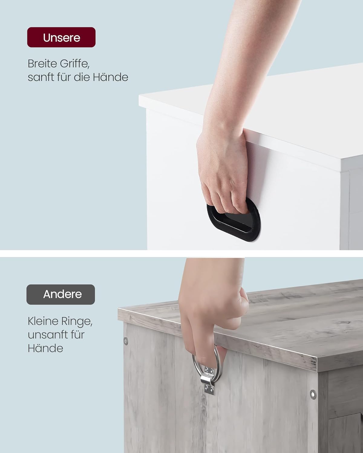 Schuhbank mit Stauraum Sitzbank Landhausstil weiß 80cm von Songmics