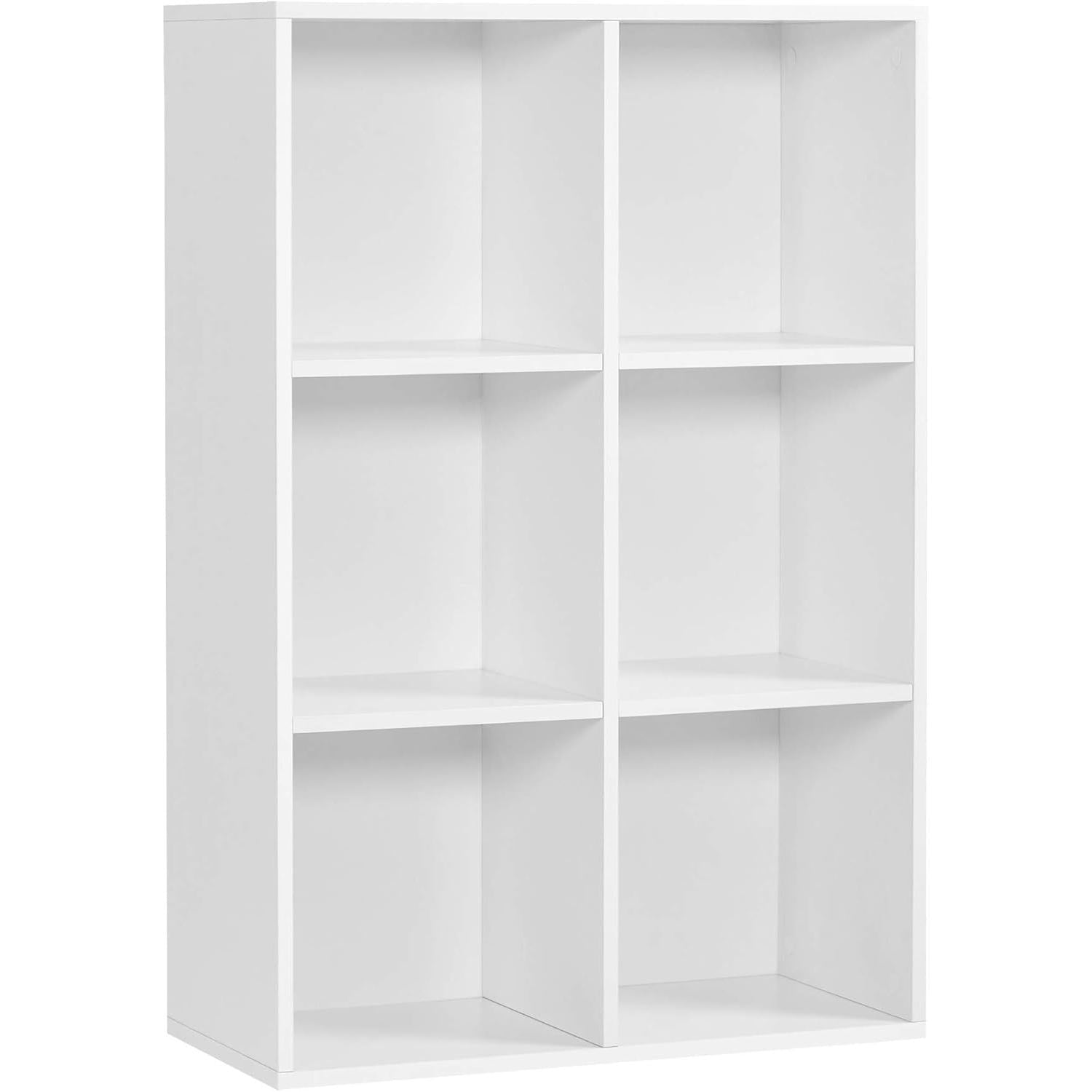 Bücherregal mit 6 Fächern Würfelregal Standregal weiß von Songmics