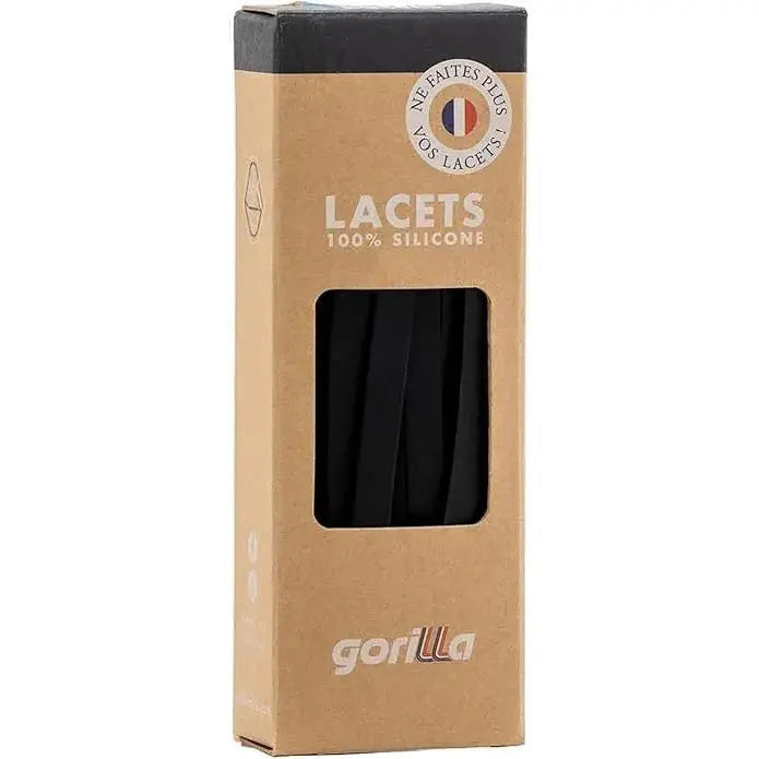 Elastische Schnürsenkel Flexibel Ohne Binden Breit Silikon Charcoal von Gorilla Lacets