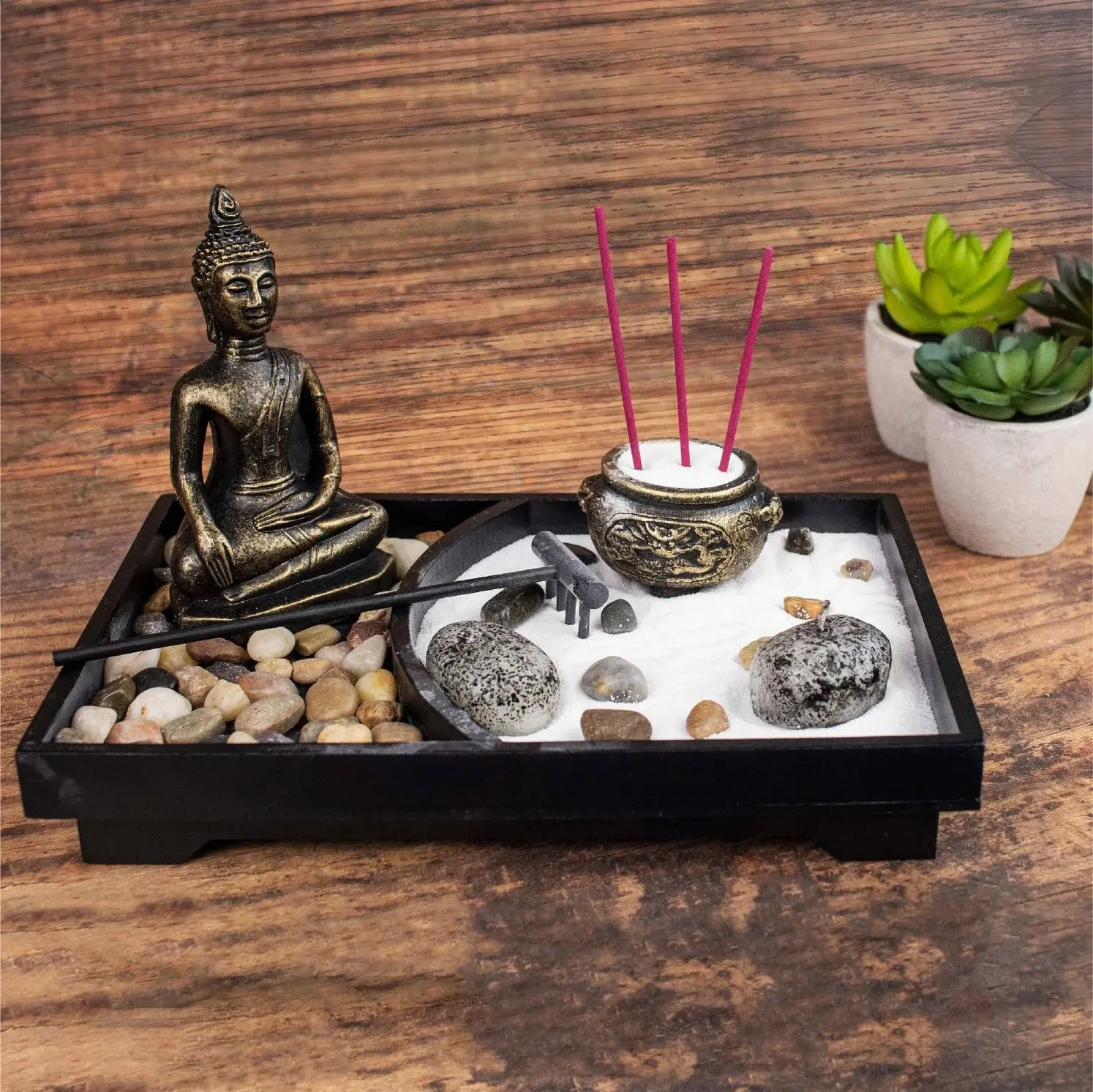 Mini Zen-Garten Buddha Räucherstäbchenhalter von Myga