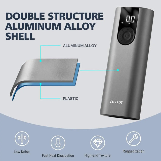 Luftpumpe A8 150PSI Elektrischer Kompressor Tragbar All-In-One Akku von Cycplus