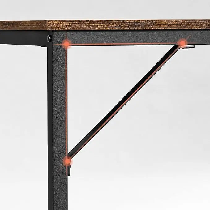 Computertisch Bürotisch Vintagebraun Tintenschwarz 80x50x76cm von Songmics