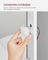 Schminktisch LED Beleuchtung Spiegel Schubladen Weiss von Songmics