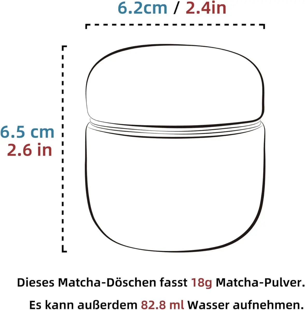 Teedose für Matchapulver Obsidian von TEANAGOO