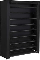 Schuhregal mit 9 Ebenen Schwarz, 100 x 28 x 162 cm von guteszeug.ch