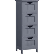 Badschrank mit 4 Schubladen 30x30x82 cm grau modern von Songmics