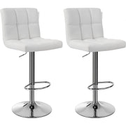 Barhocker 2er-Set höhenverstellbar drehbar Wolkenweiss von Songmics