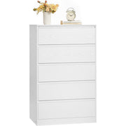 Kommode 5 Schubladen Schlafzimmer Schubladenschrank weiß von Songmics