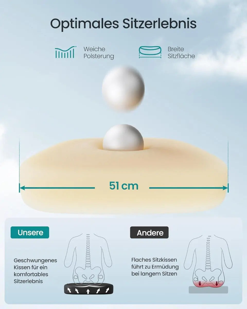 Bürostuhl ergonomisch Lordosenstütze schwarz Mesh von Songmics