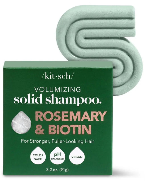 Festes Shampoo mit Rosmarin & Biotin für volles Haar von Kitsch