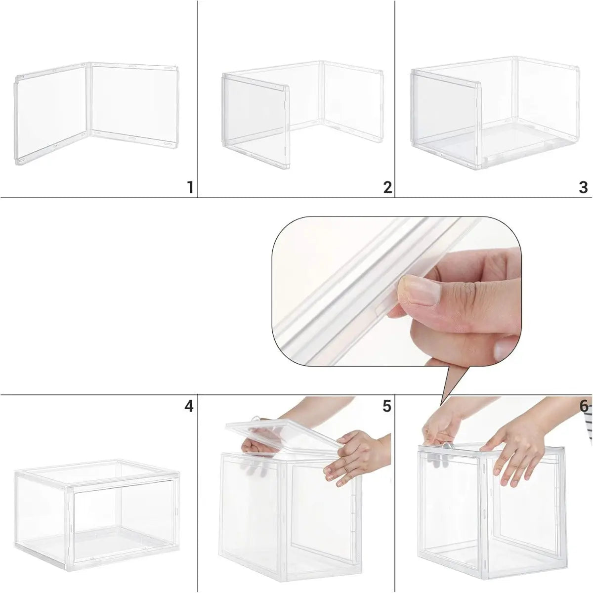 Schuhboxen Stapelbare Organizer Kunststoff Transparent von Songmics