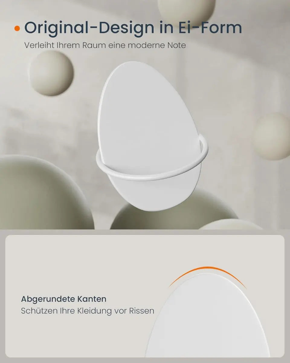 Garderobenhaken Kleiderhaken 4er Set Weiss von Songmics
