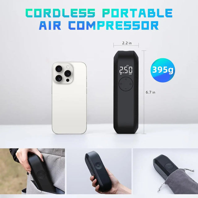 Luftpumpe A14 150PSI Elektrischer Kompressor Tragbar All-In-One Akku von Cycplus