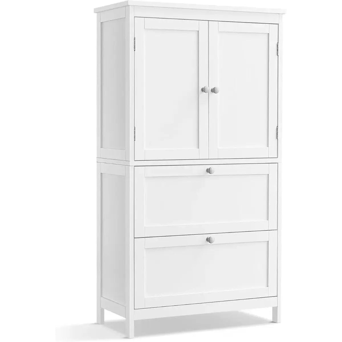 Badezimmerschrank mit Schubladen klassikweiss von Songmics