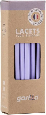 Elastische Schnürsenkel Flexibel Ohne Binden Schmal Silikon Lavender von Gorilla Lacets