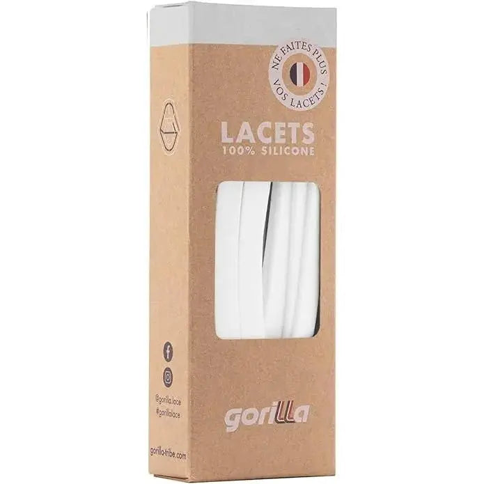 Elastische Schnürsenkel Flexibel Ohne Binden Breit Silikon Snow von Gorilla Lacets