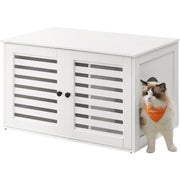 Katzentoiletten-Schrank Katzenhaus 80x53x50 cm Braun von Songmics
