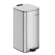 Treteimer 30L Soft-Close Silber Stahl von Songmics