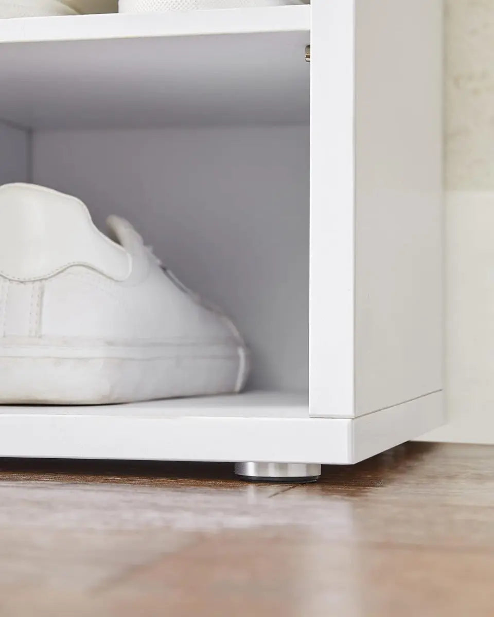 Schuhbank Regal Stauraum Sitzfläche 15 Fächer Weiss von Songmics