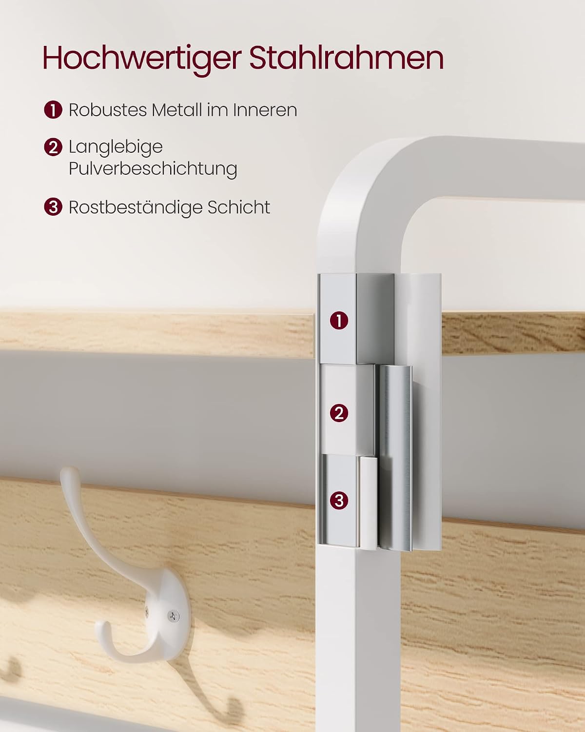 Garderobe 4-in-1 85x30x180 cm Schuhschrank Sitzbank von Songmics