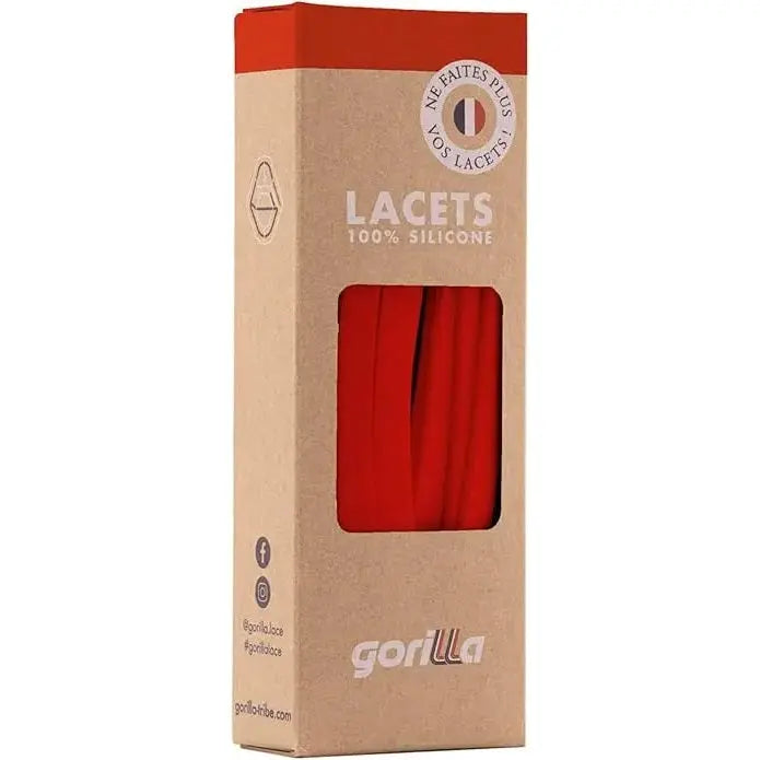 Elastische Schnürsenkel Flexibel Ohne Binden Breit Silikon Strawberry von Gorilla Lacets