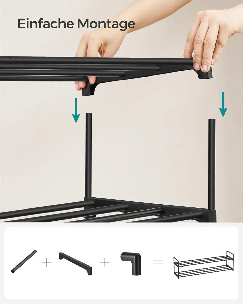 Schuhregal 3 Ebenen Schuh-Organizer Stapelbar von Songmics