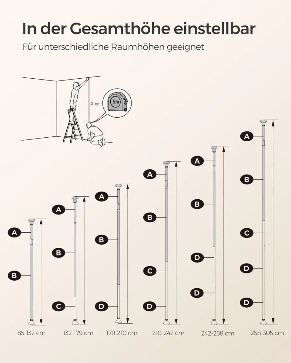 Duschregal Badregal mit 4 Ablagen von Songmics
