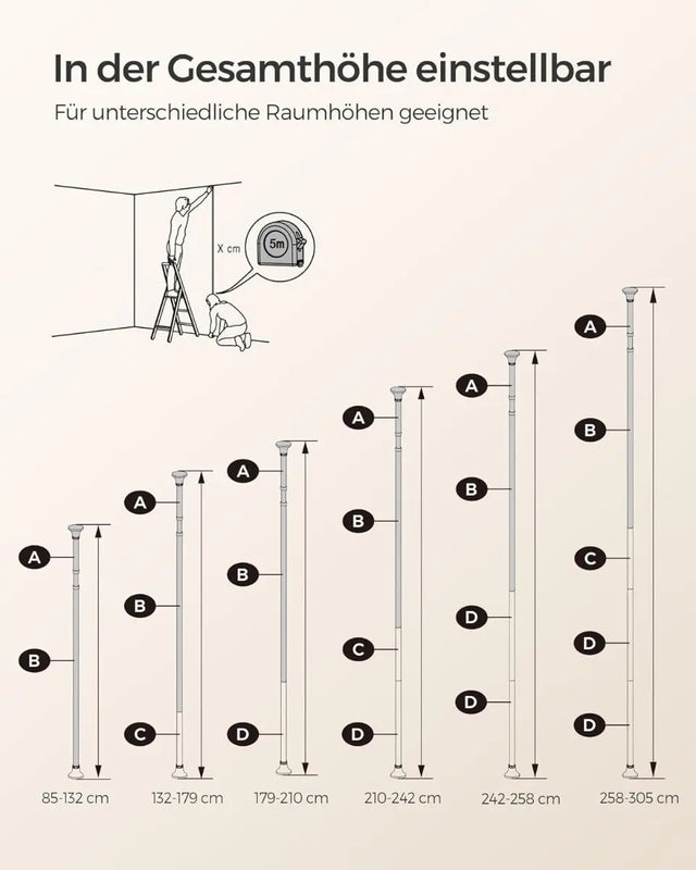 Duschregal Badregal mit 4 Ablagen von Songmics