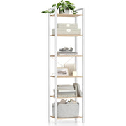 Bücherregal 6 Ebenen Standregal 30x40x186 cm Naturbeige von Songmics