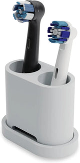 Zahnbürsten- und Aufsteckbürstenhalter 2er Grau von Qikfresh