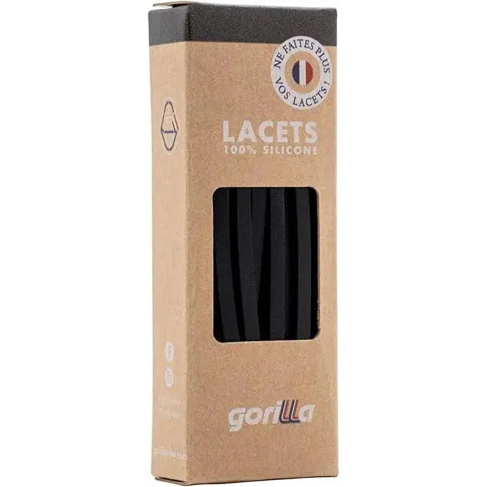 Elastische Schnürsenkel Flexibel Ohne Binden Schmal Silikon Charcoal von Gorilla Lacets