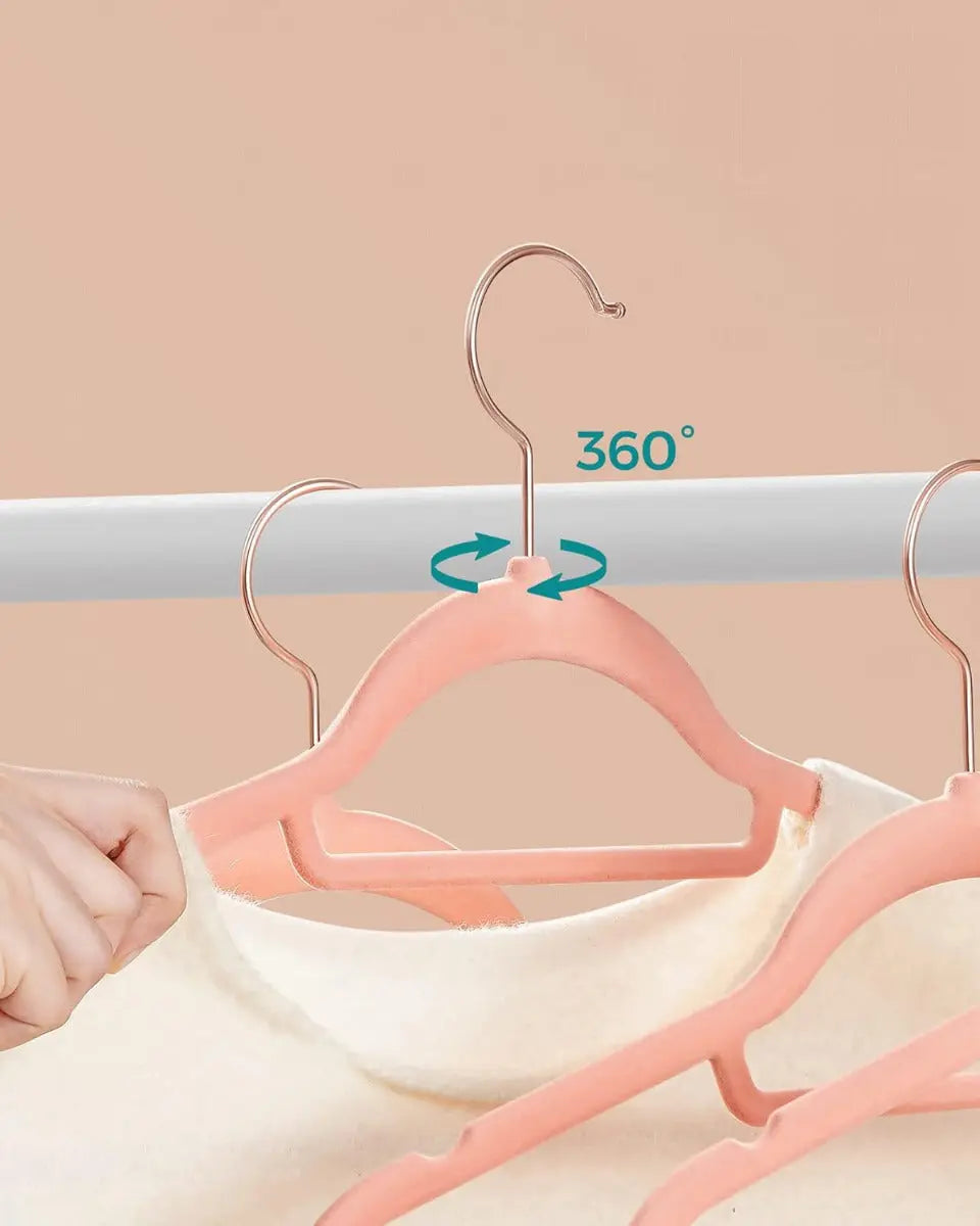 Kleiderbügel Samt 50er Set Roségold von Songmics