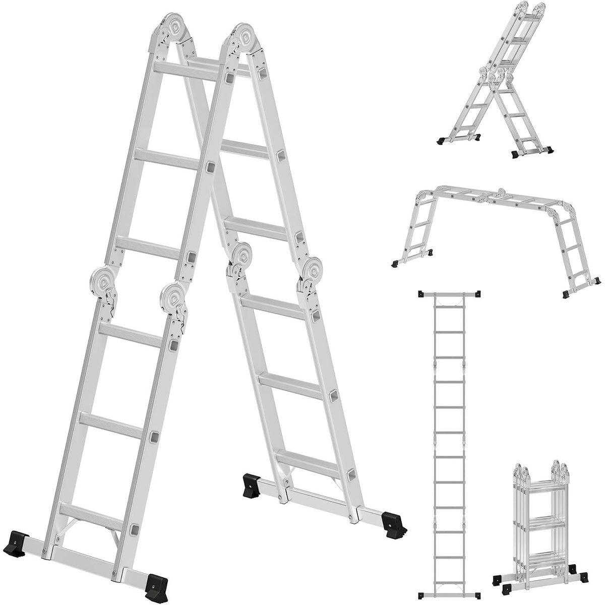 Aluminium Mehrzweckleiter 6-in-1 350 cm 150 kg von Songmics