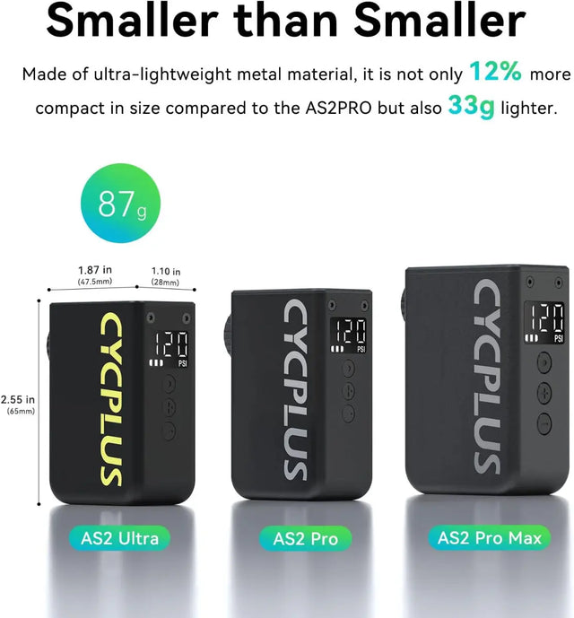Fahrradpumpe AS2Ultra Elektrisch Mini Kompressor Akku von Cycplus
